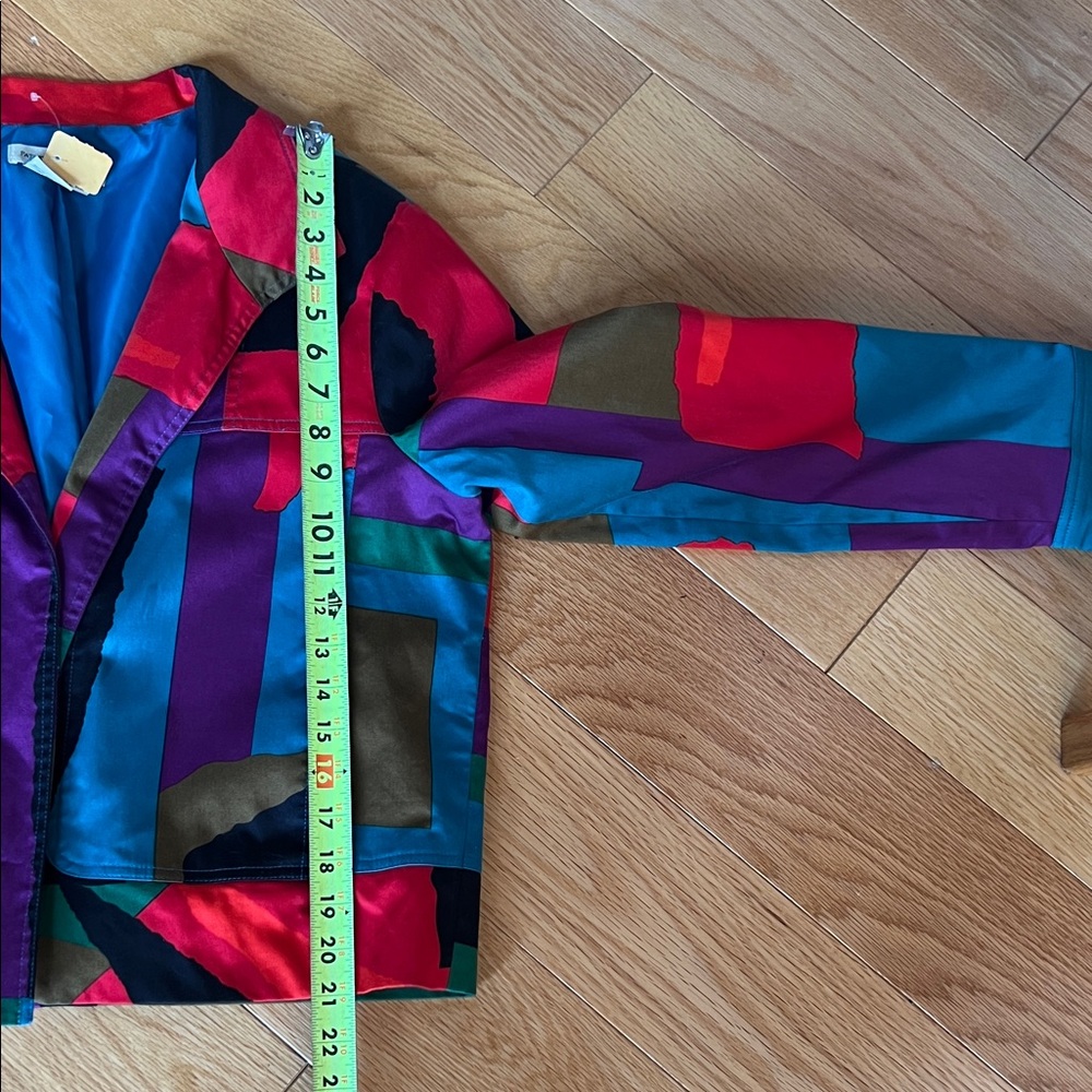 Multicolor Patchwork Women's Blazer vintage stock NWT - Picture 9 of 10